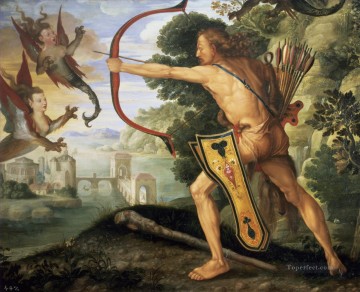  Durer Oil Painting - Hercules kills the Symphalic Bird Albrecht Durer